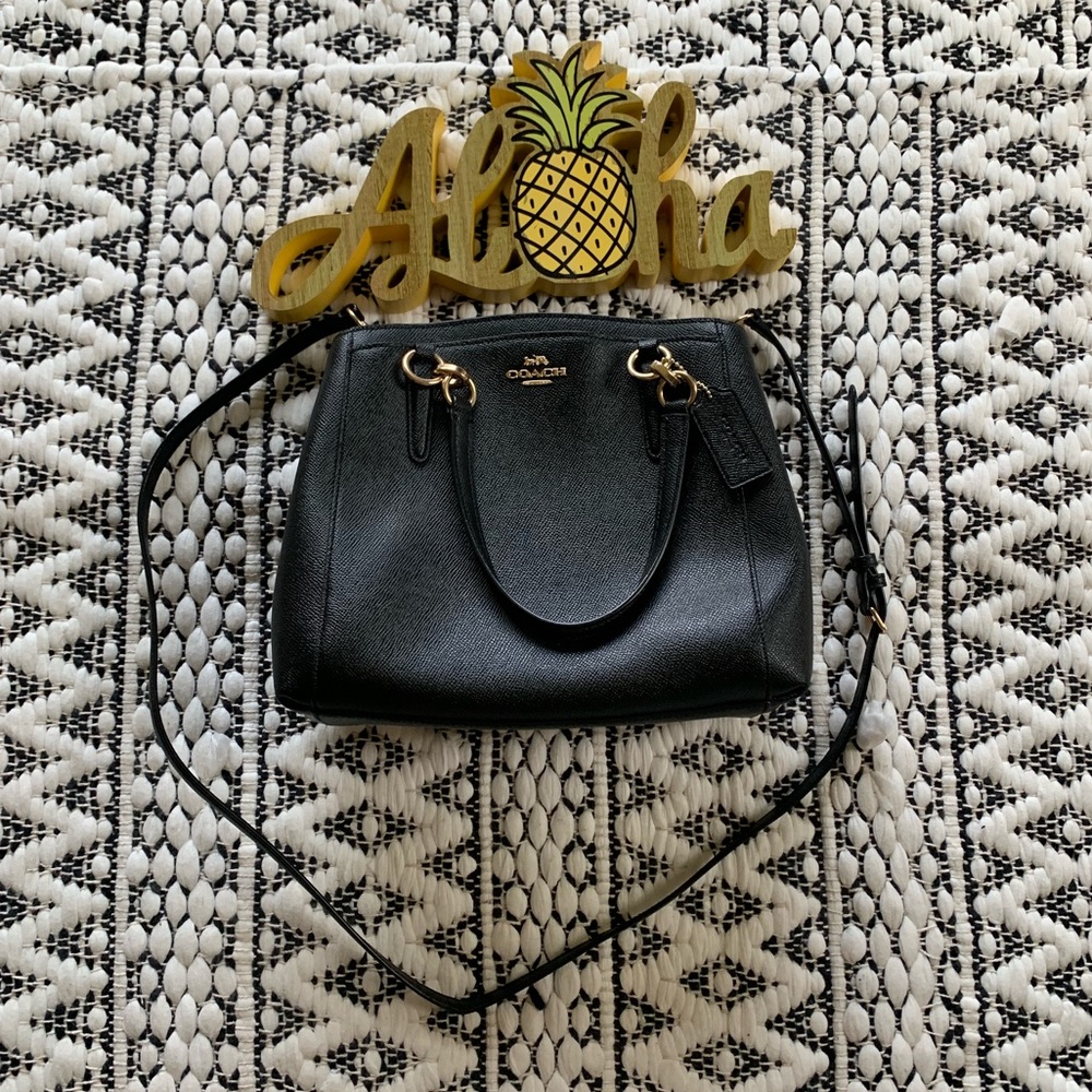 Like New, Barely Used Black Leather Coach Handbag